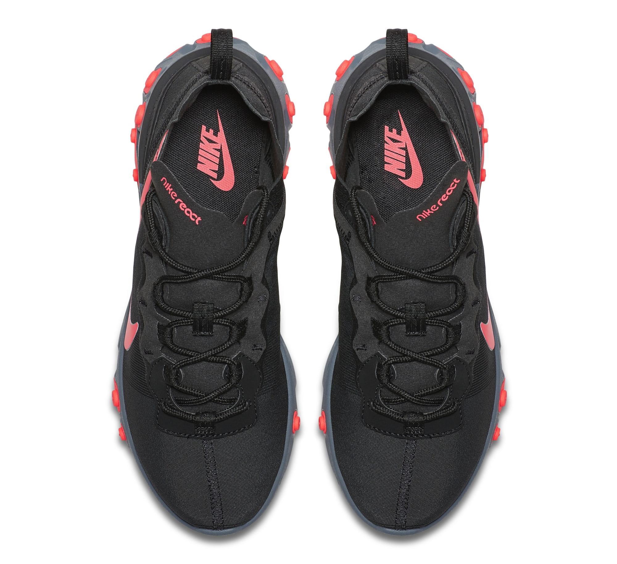 Nike React Element 55 &#x27;Black/Cool Grey/Dark Grey/Solar Red&#x27; (Top)