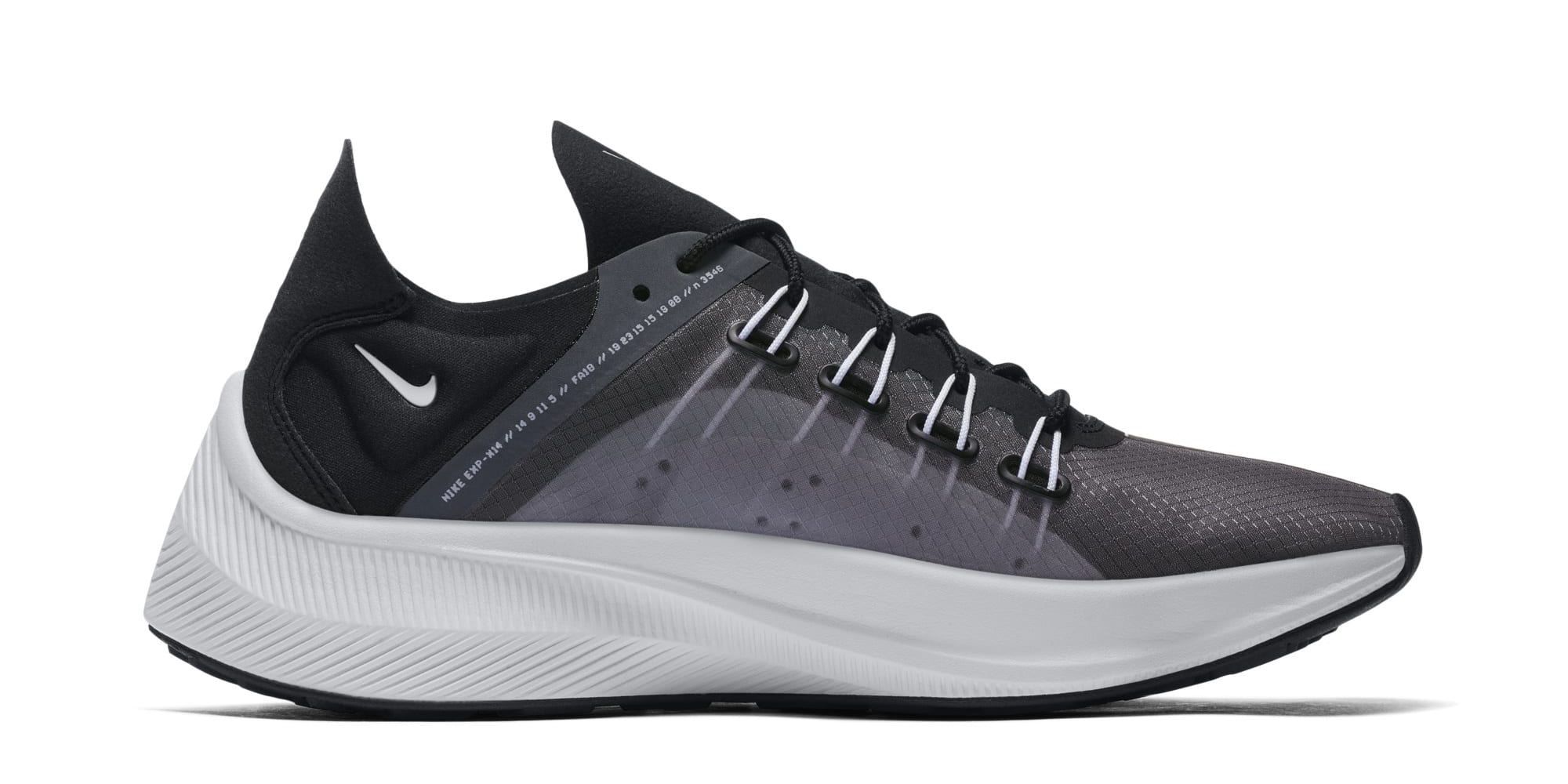 Nike WMNS EXP-X14 &#x27;Black/White/Wolf Grey&#x27; AO3170-001 (Medial)