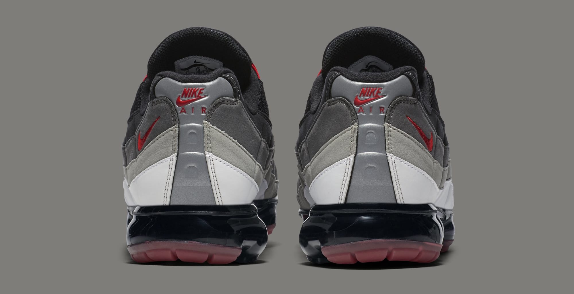 Nike Air VaporMax 95 &#x27;Hot Red&#x27; AJ7292-101 (Heel)