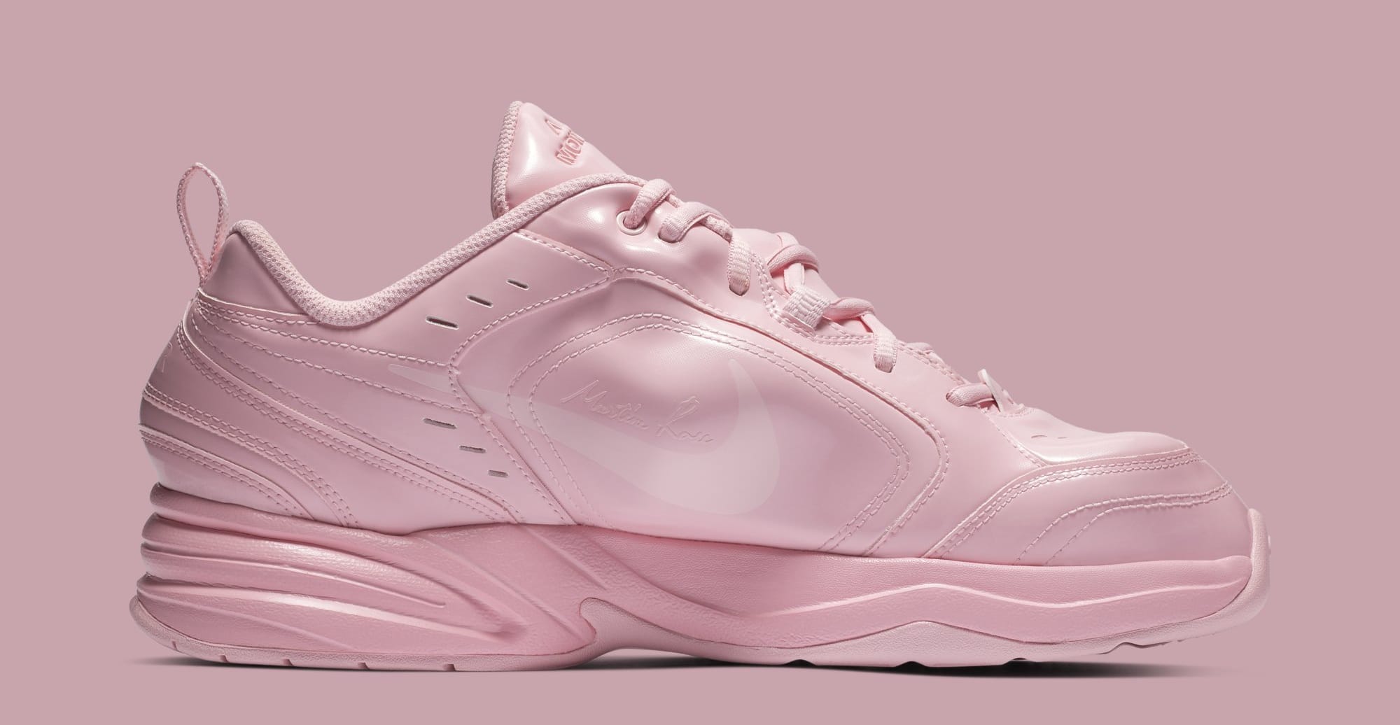 Martine Rose x Nike Air Monarch 4 &#x27;Medium Soft Pink&#x27; AT3147-600 (Medial)