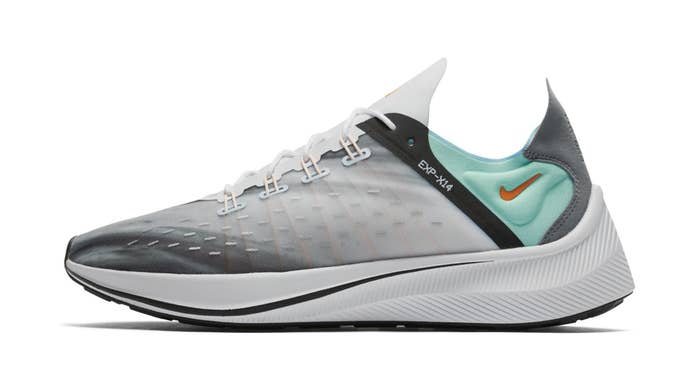 Nike EXP-X14 QS &#x27;White/Emerald Rise/Cone/Blue Chill&#x27; BQ6972-100 (Lateral)