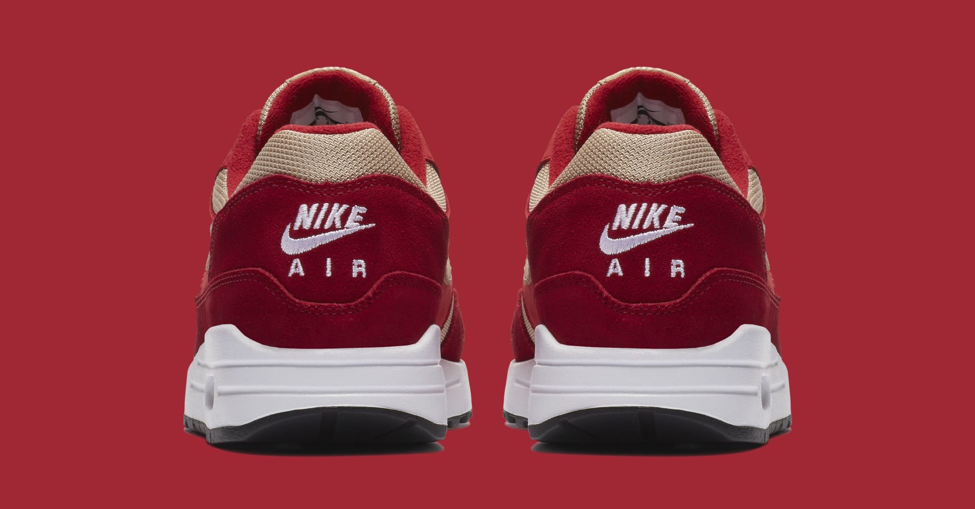 Atmos x Nike Air Max 1 &#x27;Red Curry&#x27; 908366-600 (Heel)