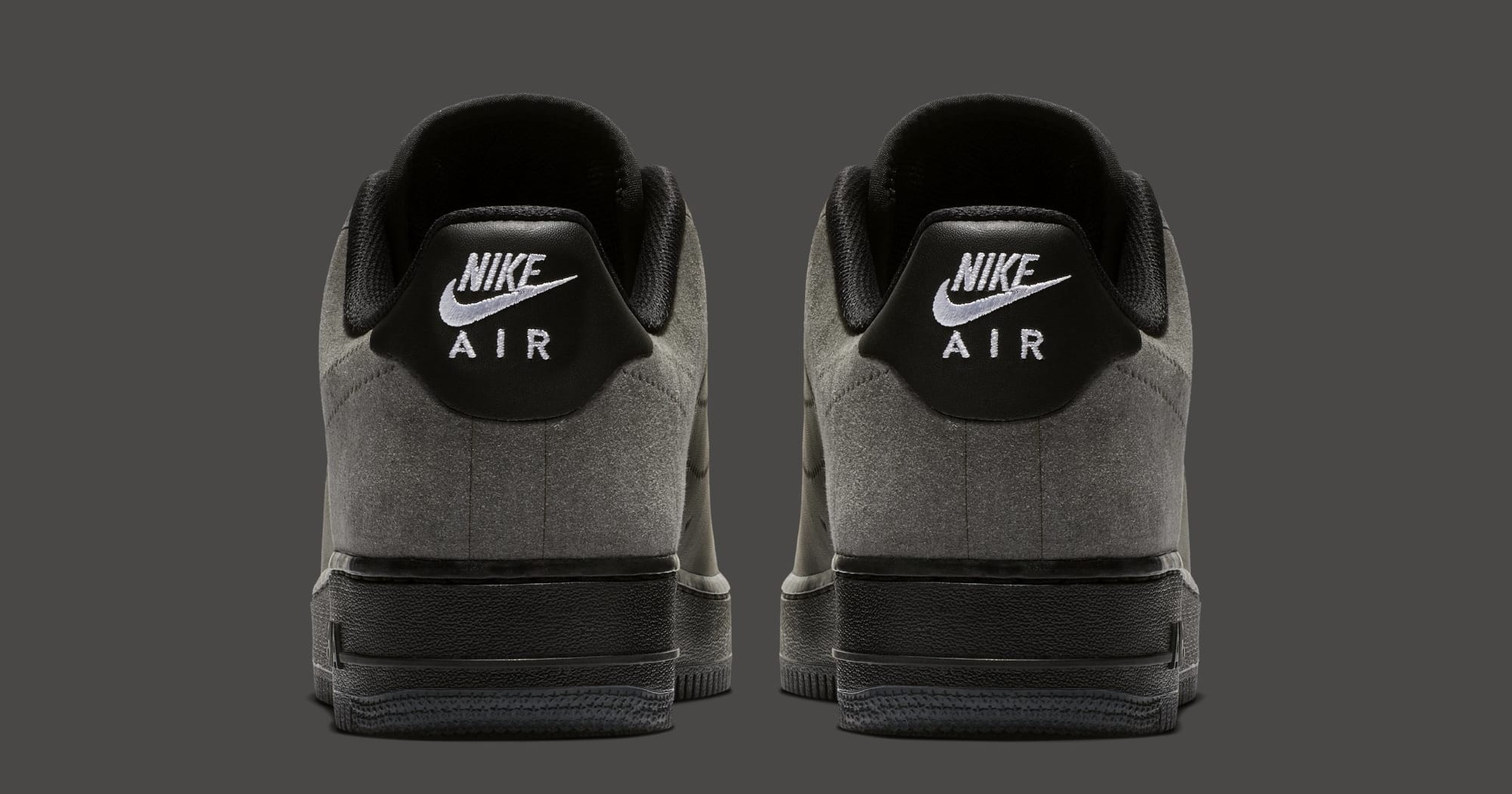 A-Cold-Wall* x Nike Air Force 1 Low &#x27;Black/Dark Grey-White&#x27; BQ6924-001 (Heel)