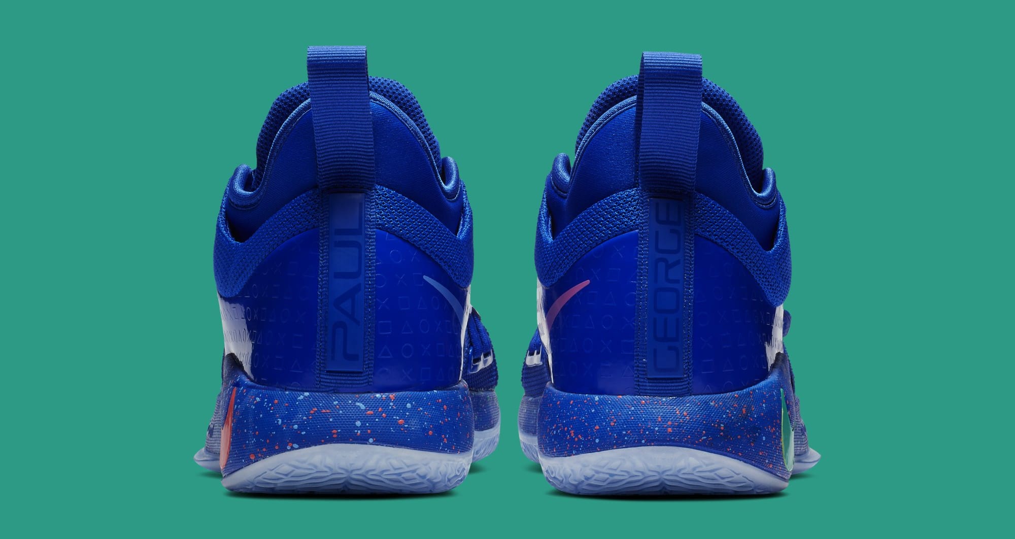 Playstation x Nike PG 2.5 &#x27;Blue/Multi-Color&#x27; BQ8388-900 (Heel)
