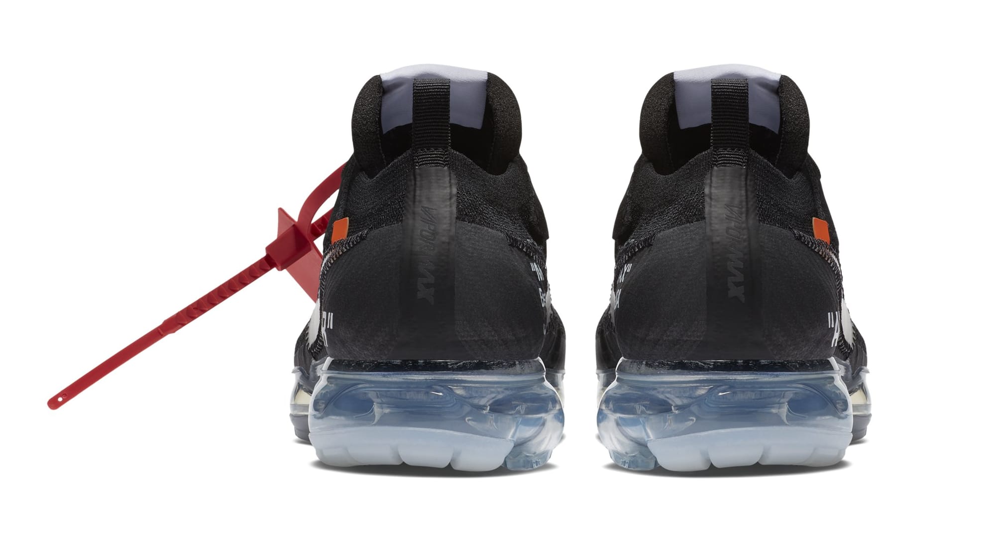 Off-White x Nike Air VaporMax &#x27;Black&#x27; AA3831-002 (Heel)