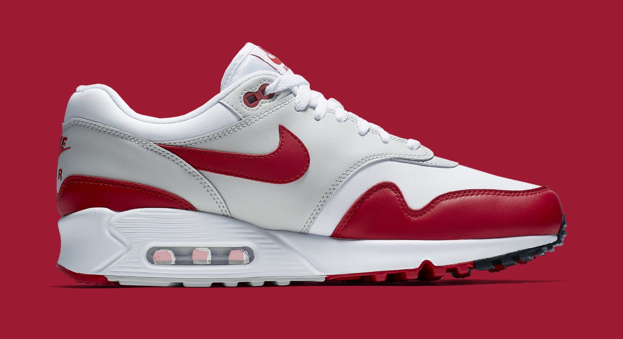 Nike Air Max 90/1 &#x27;White/Red&#x27; AJ7695-100 (Medial)