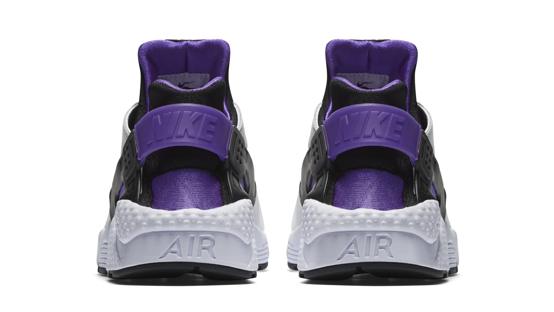 Nike Air Huarache &#x27;91 Black/Purple Punch-Black-White AH8049-001 (Heel)