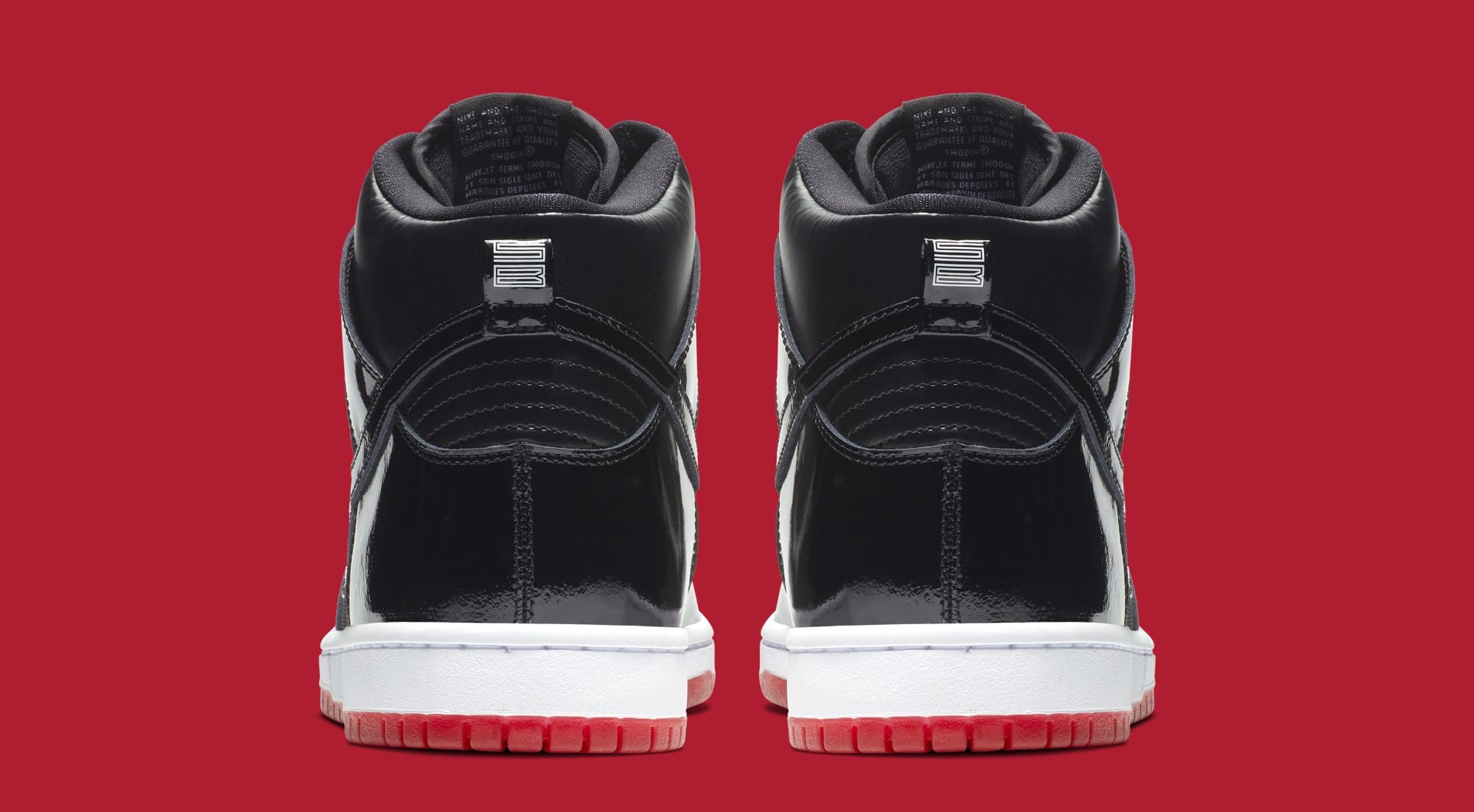 Nike SB Dunk High &#x27;Bred&#x27; AJ7730-001 (Heel)