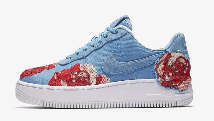 Nike Air Force 1 Low Floral Sequin Pack 898421-402 (Lateral)