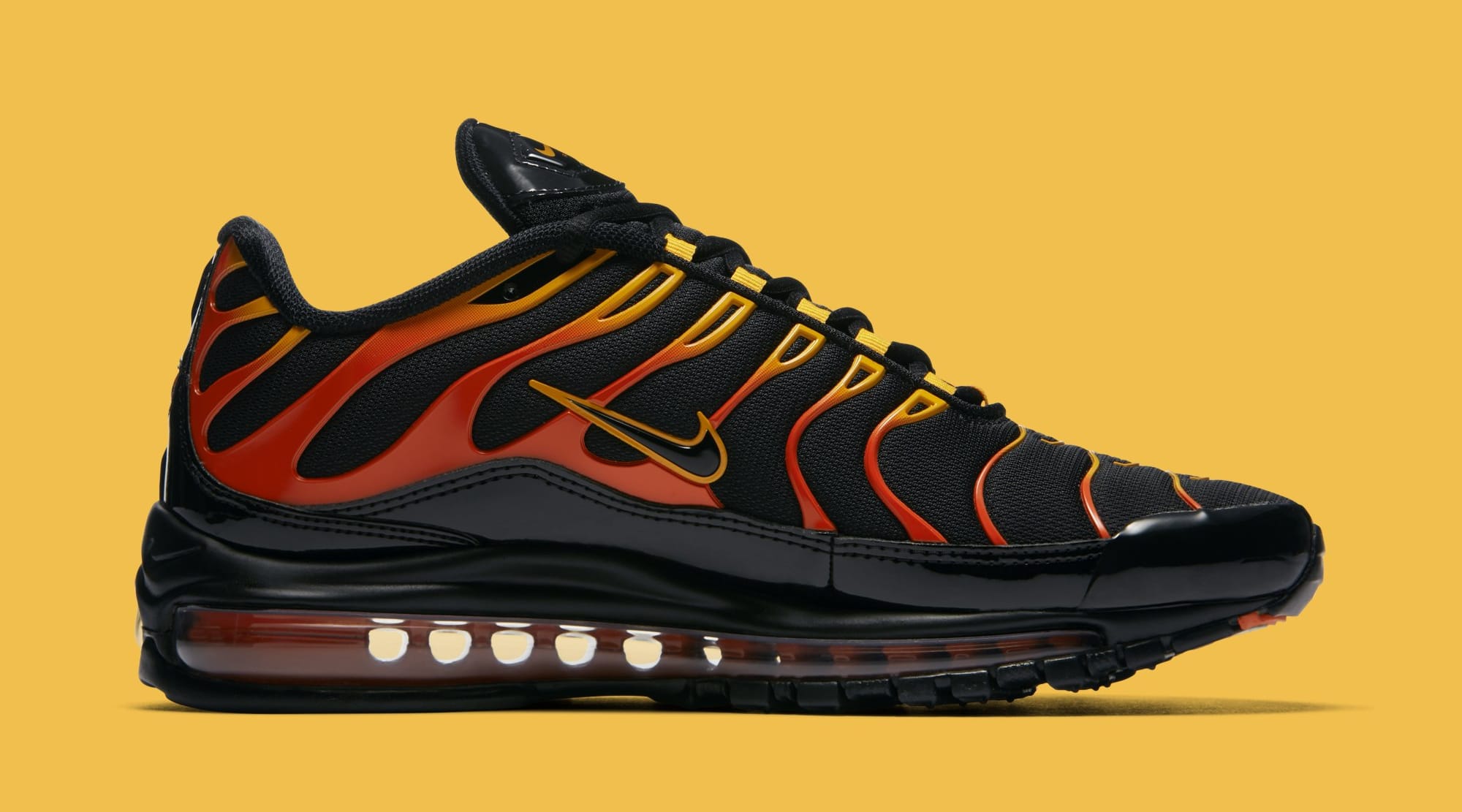 Nike Air Max 97/Plus &#x27;Black/Engine/Shock Orange&#x27; AH8144-002 (Medial)