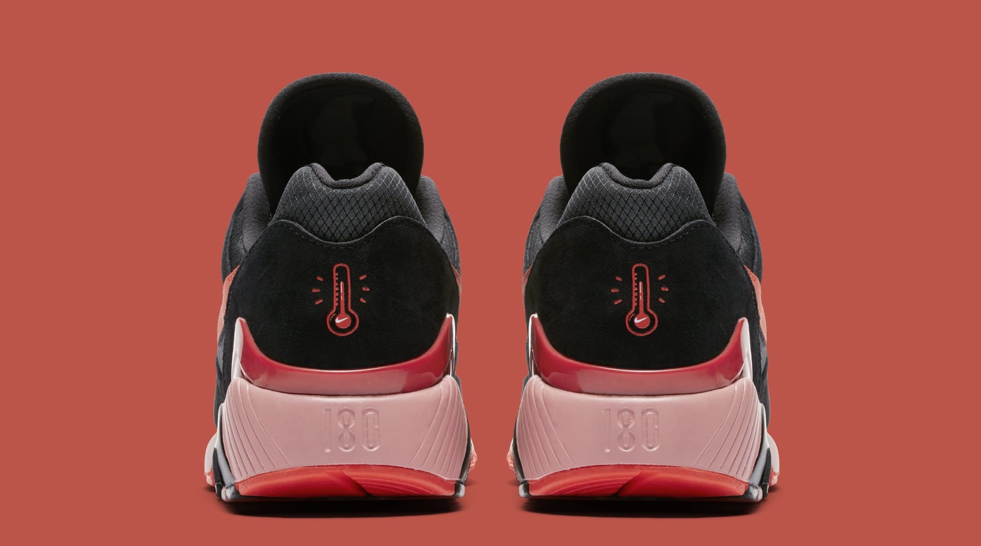 Nike Air Max 180 &#x27;Black/Team Orange/University Red&#x27; AV3734-001 (Heel)