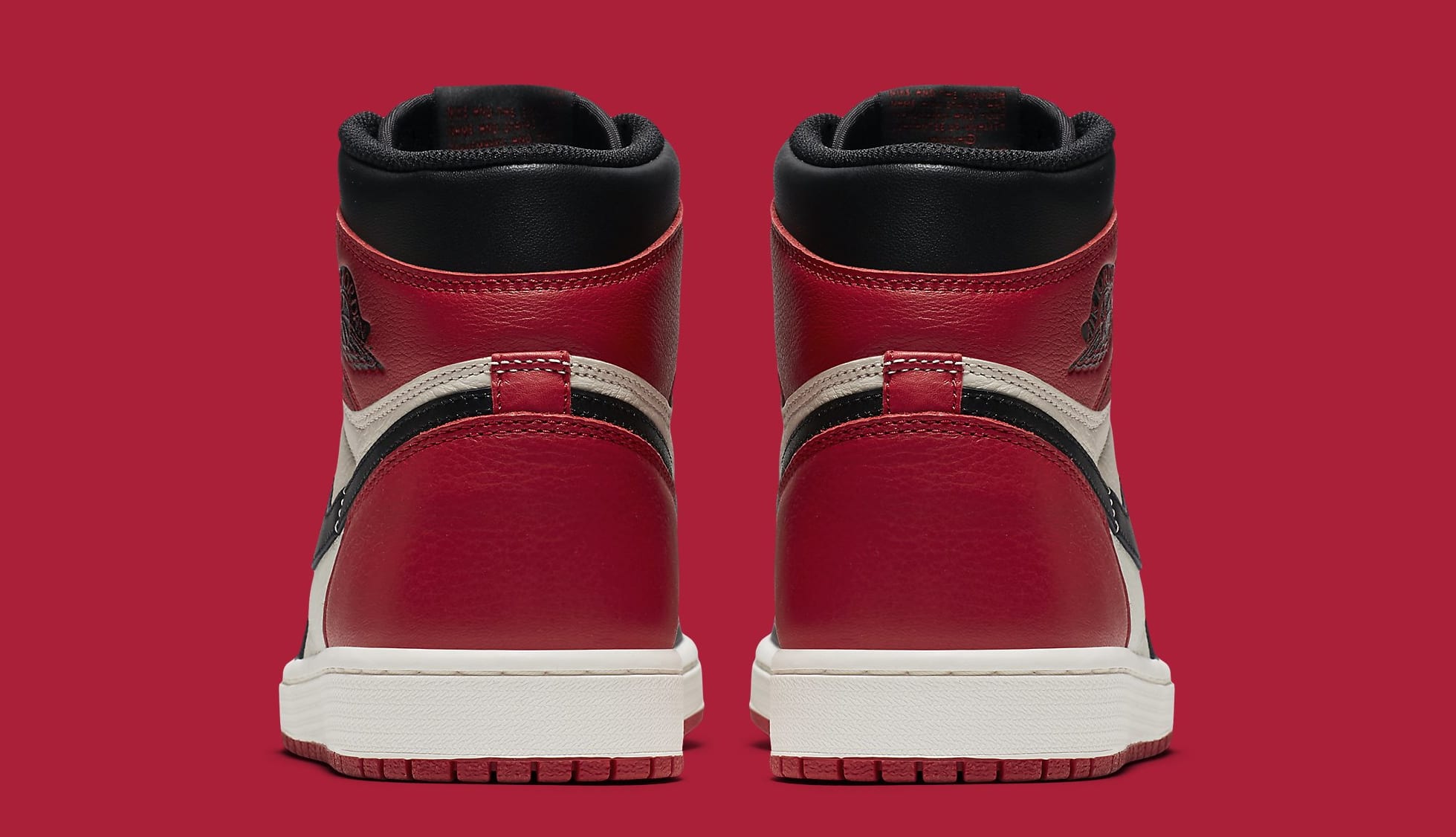 Air Jordan 1 &#x27;Bred Toe&#x27; Gym Red/Black-Summit White 555088-610 (Heel)