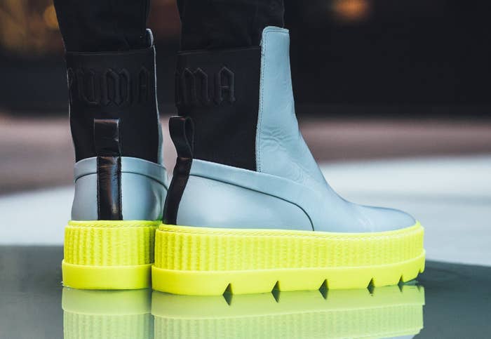 Rihanna x Puma Fenty Chelsea Sneaker Boot Grey Release Date Heel