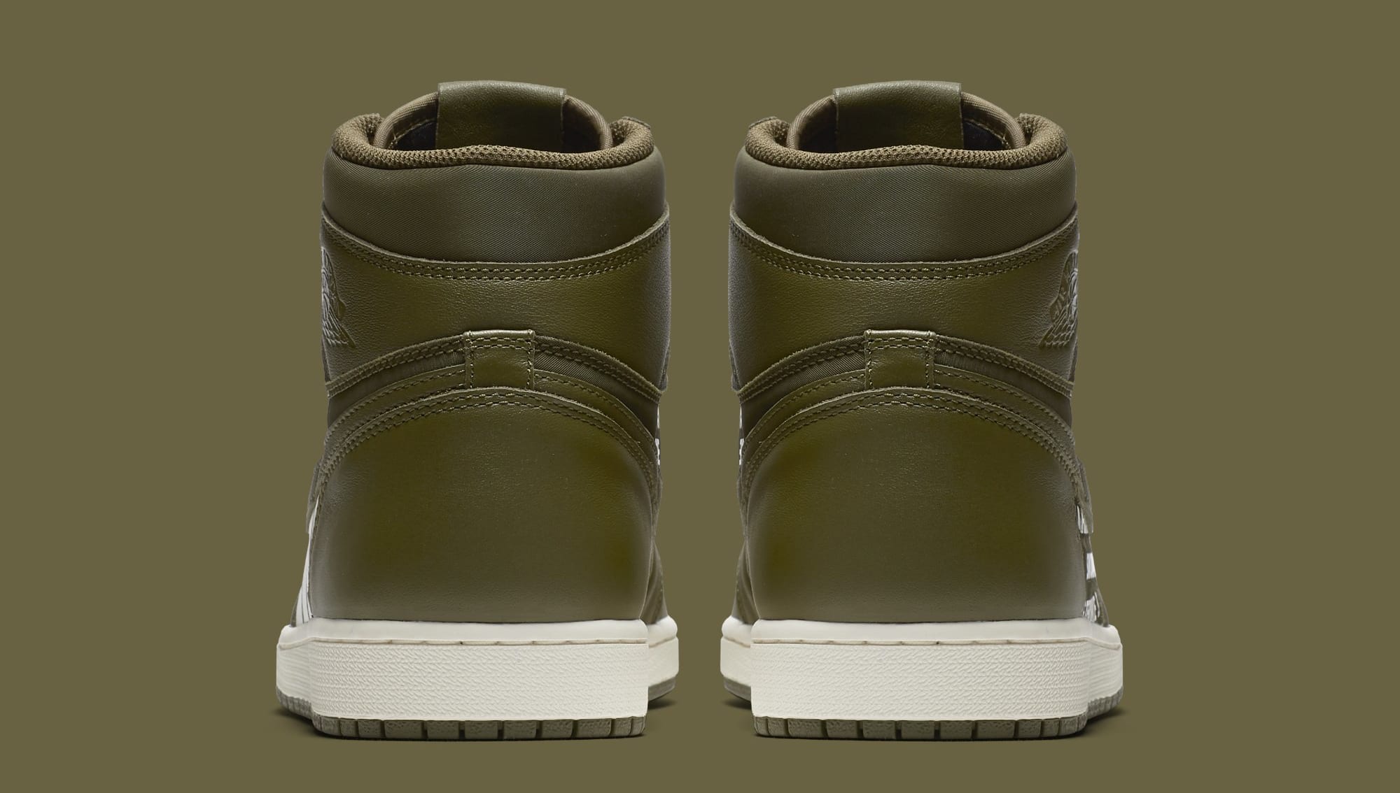 Air Jordan 1 &#x27;Nike Air Pack/Olive&#x27; 555088-300 (Heel)