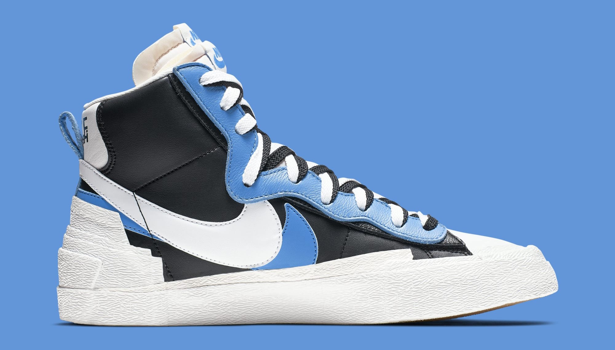 Sacai x Nike Blazer High &#x27;Black/White/University Blue/Sail&#x27; BV0072-001 (Medial)