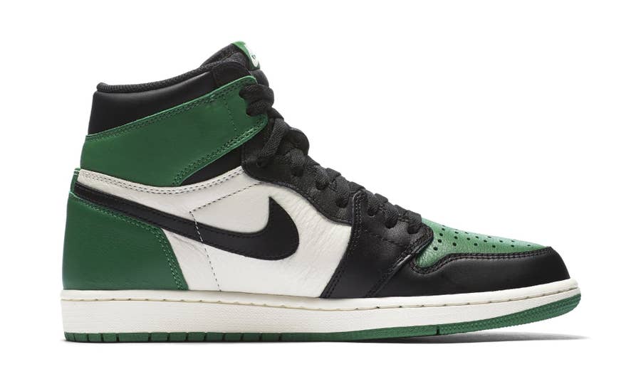 Pine green black sail jordan top 1