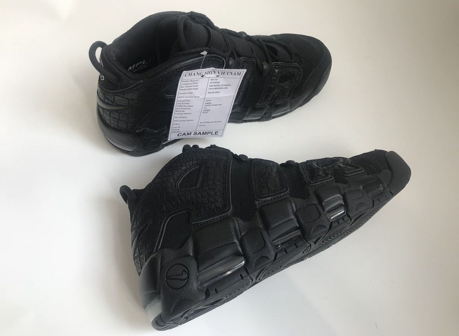 Nike Air More Uptempo &#x27;Croc&#x27; Sample (Lateral and Medial)