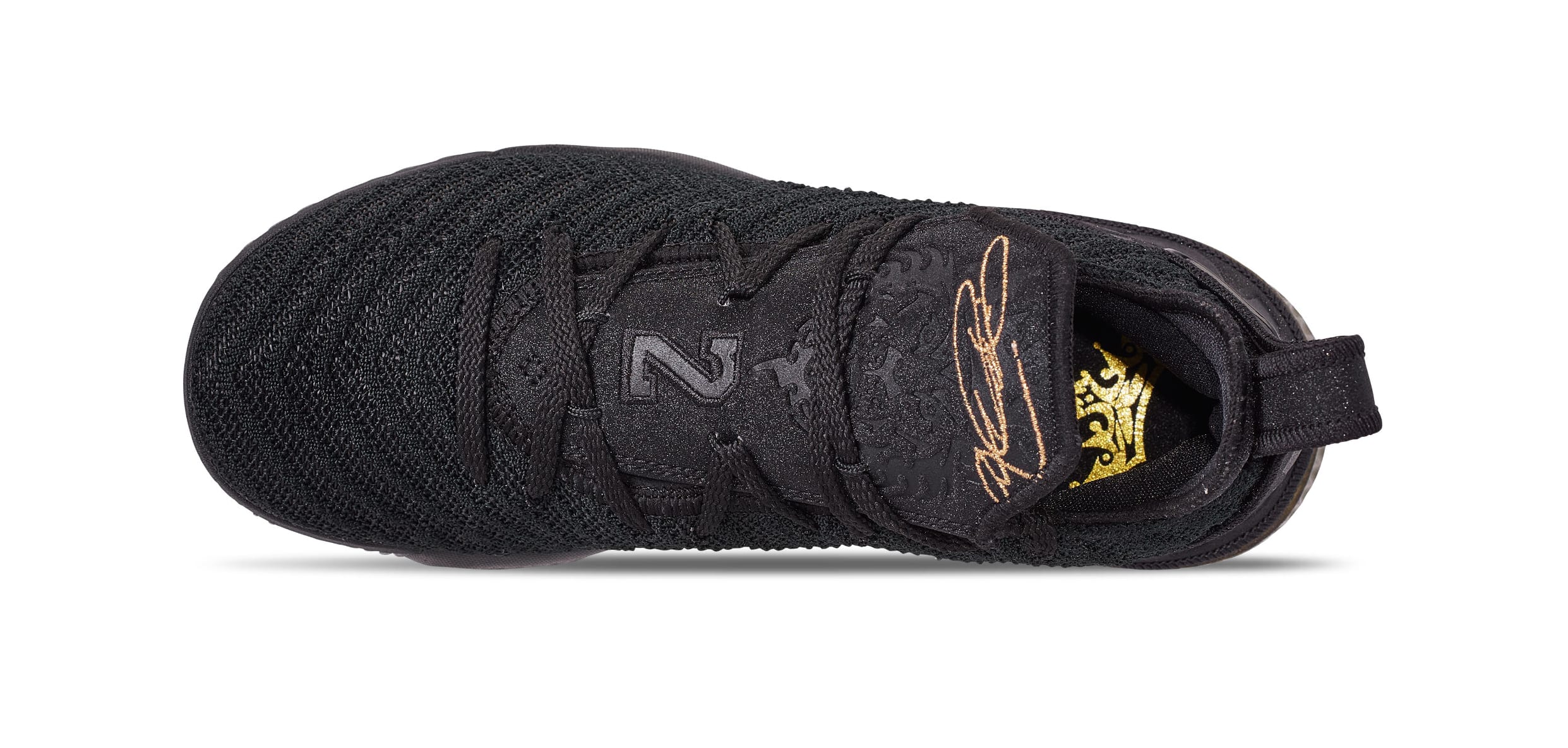 Nike LeBron 16 &#x27;I&#x27;m King&#x27; Black/Metallic Gold-Black AQ2465-007 (Top)