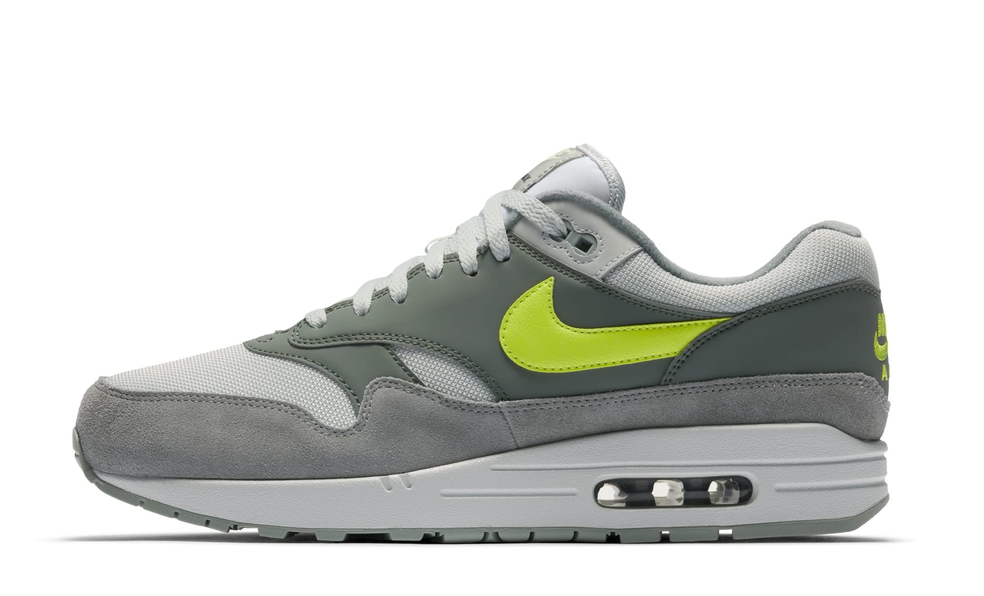 Nike Air Max 1 &#x27;Grey/Volt&#x27;