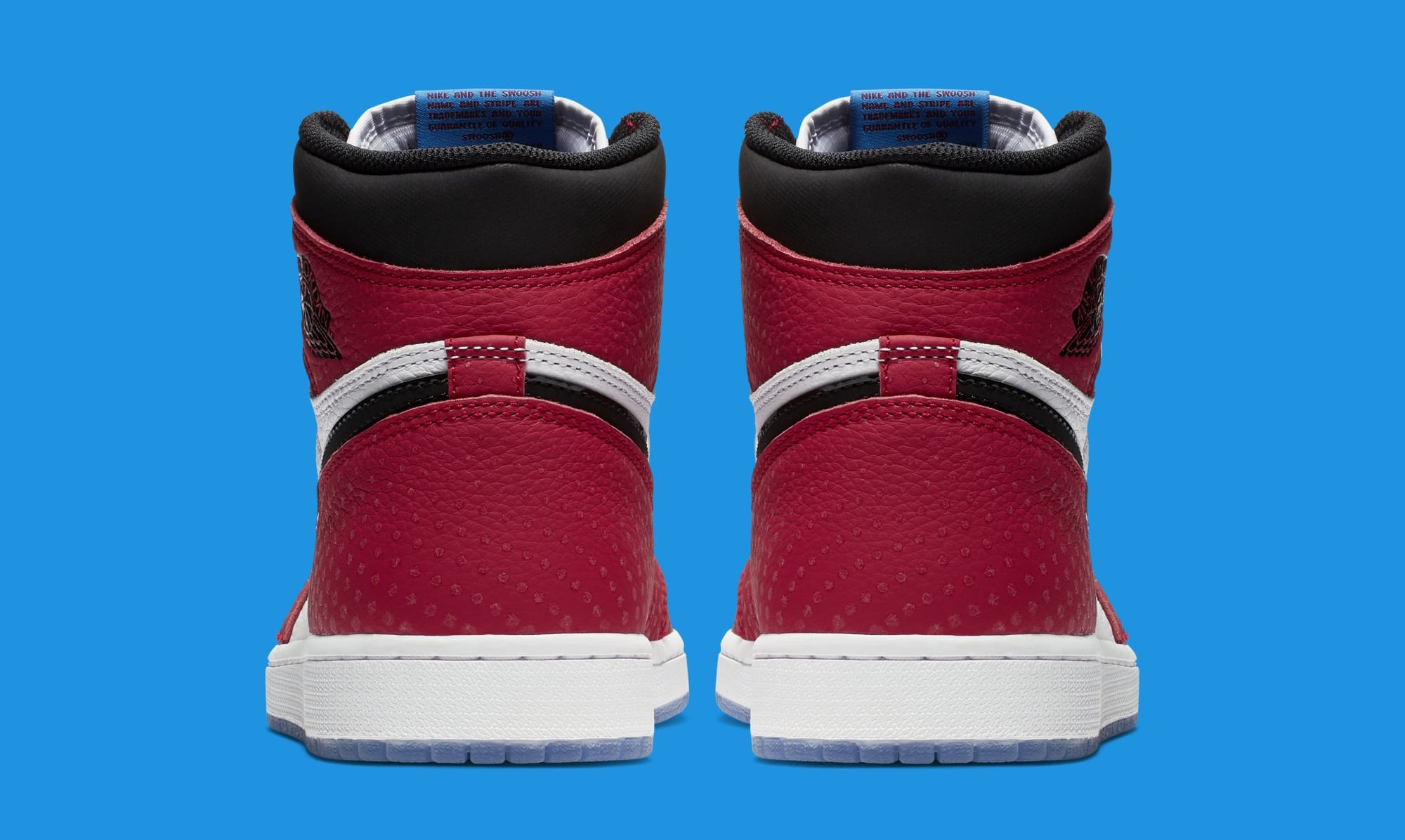 Air Jordan 1 &#x27;Origin Story&#x27; Red/White-Photo Blue-Black 555088-602 (Heel)