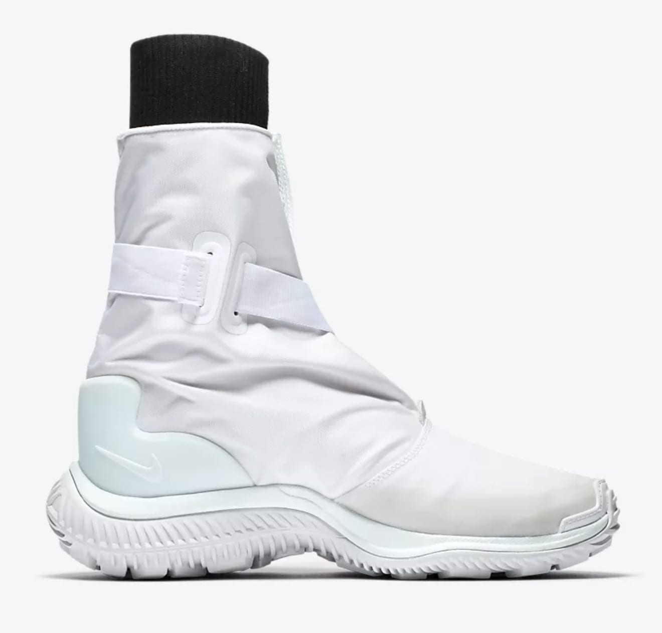 Nike Gaiter Women&#x27;s Boot White/Black/Pure Platinum/Barely Green AA0528-100 (Medial)