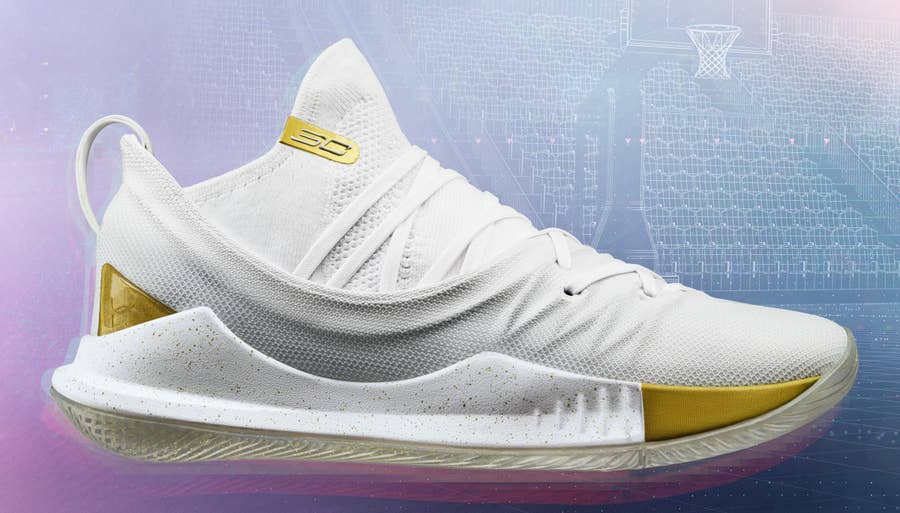 Curry 5 store white and gold