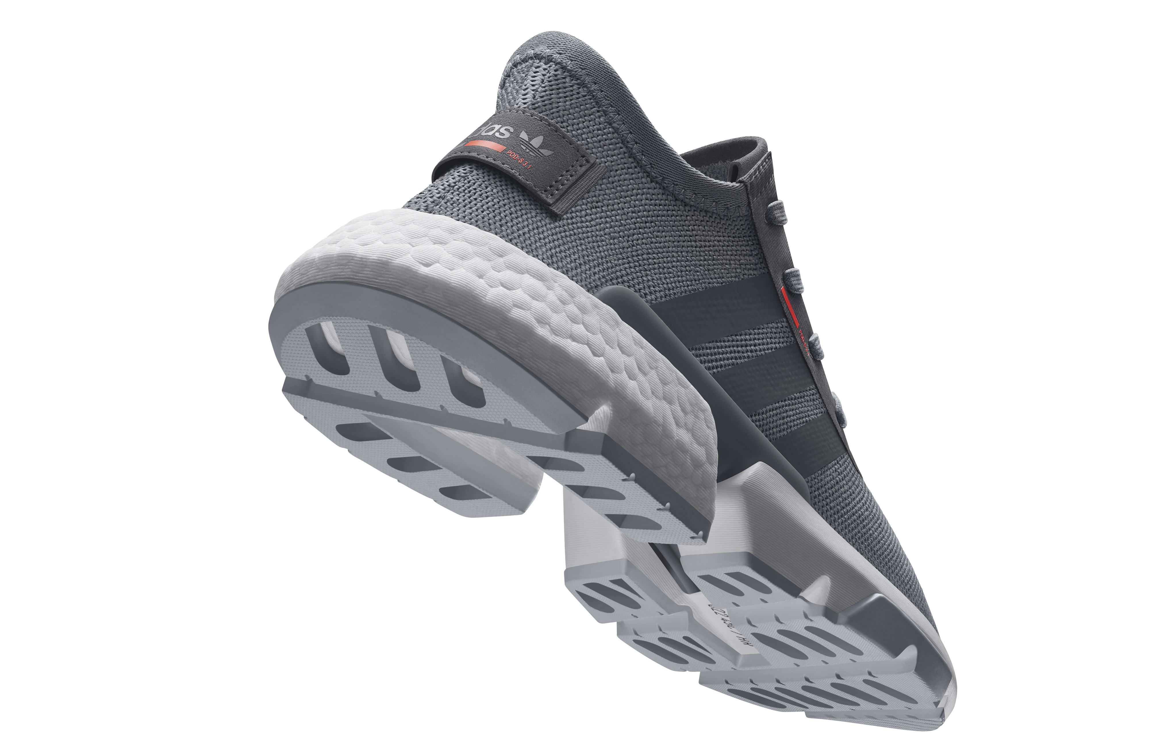 Adidas POD System &#x27;Grey/Grey/Solar Orange&#x27; B37365 (Heel)