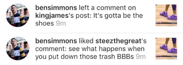 ben simmons beef with Lonzo Ball
