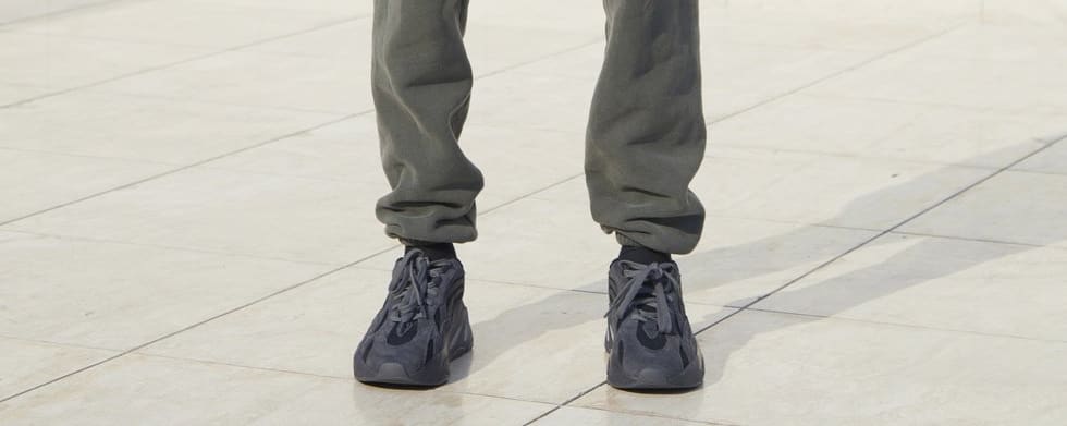 Adidas Yeezy Boost 700 &#x27;Black&#x27; (On-Foot Front)