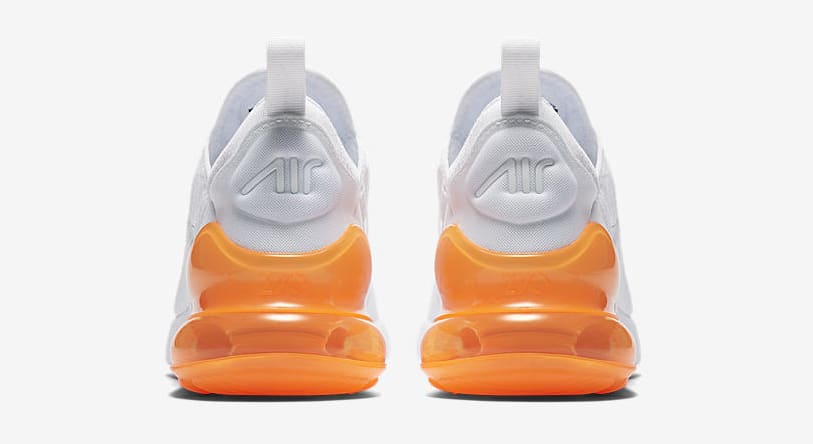 Nike Air Max 270 &#x27;White Pack/Total Orange&#x27; AH8050-102 (Heel)