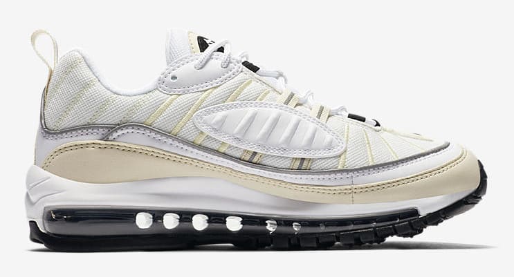 WMNS Nike Air Max 98 &#x27;White/Black/Fossil&#x27; AH6799-102 (Medial)