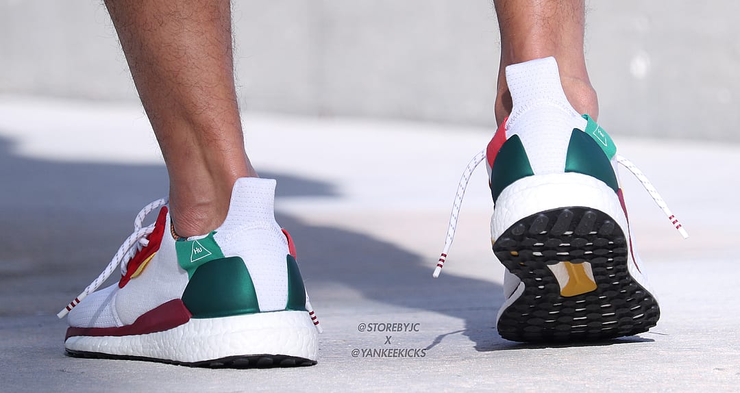 Pharrell Williams x Adidas Solar Glide Hu ST &#x27;White&#x27; (On-Foot Heel)