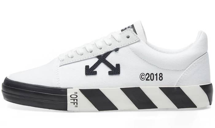 Off-White Vulc Low-Top Sneaker in White/Black (Lateral)