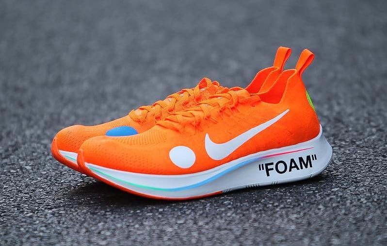 Off-White x Nike Zoom Fly Mercurial Flyknit Total Orange Release Date AO2115-800 Left