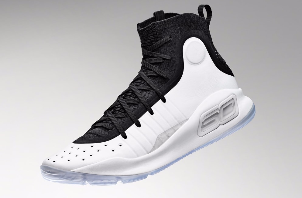 Under Armour Curry 4 Black/White 1298306-007 (Left)