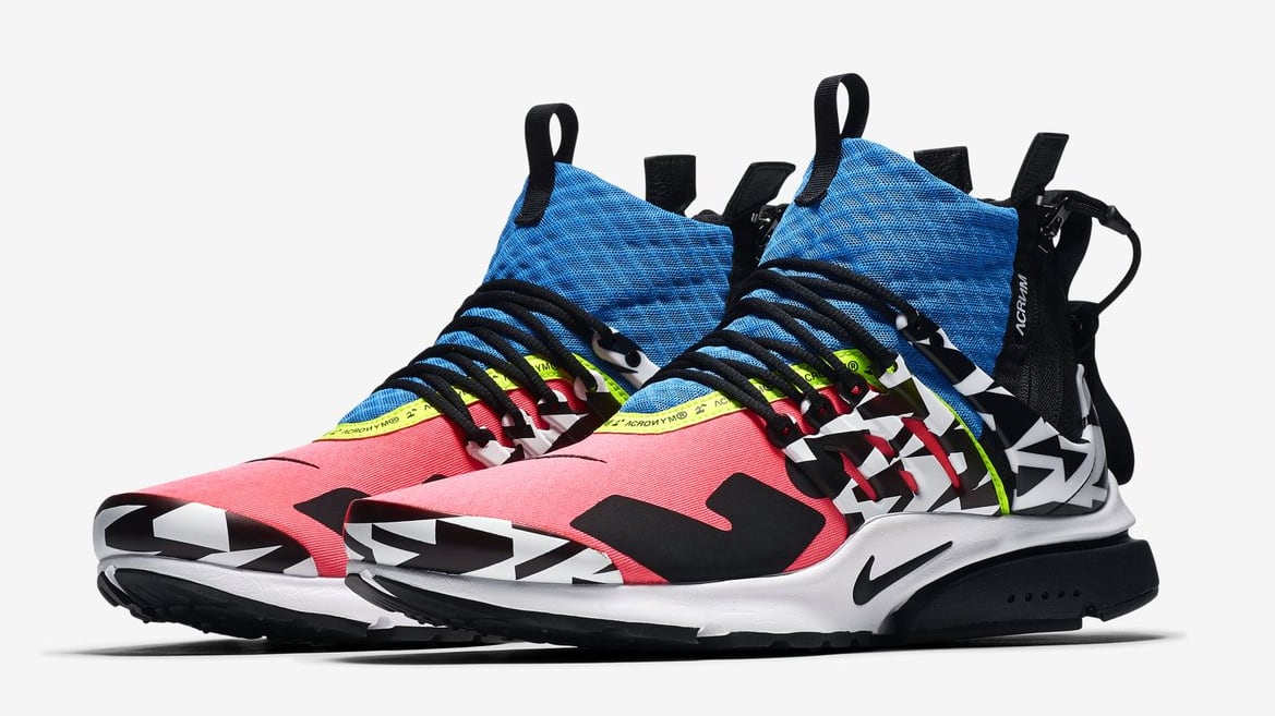 Acronym x Nike Air Presto Mid &#x27;Racer Pink/Photo Blue/Black/White&#x27; (Pair)