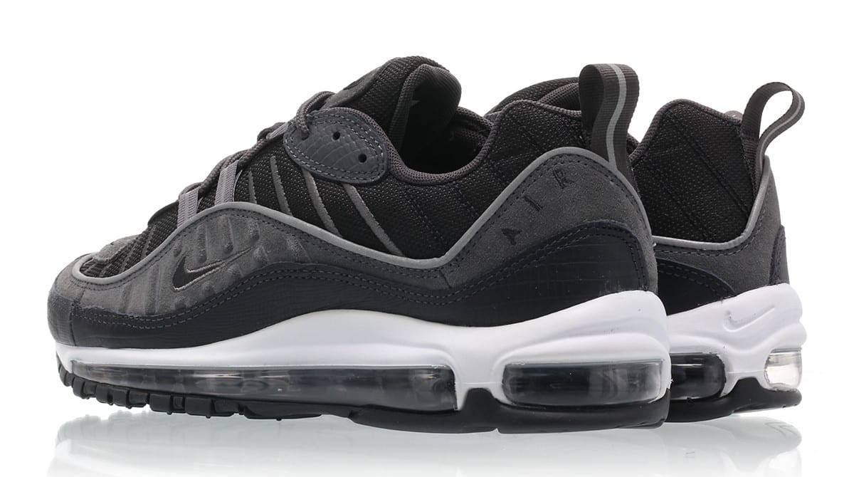Nike Air Max 98 &#x27;Black/Anthracite-Dark Grey-White&#x27; AO9380-001 (Heel)