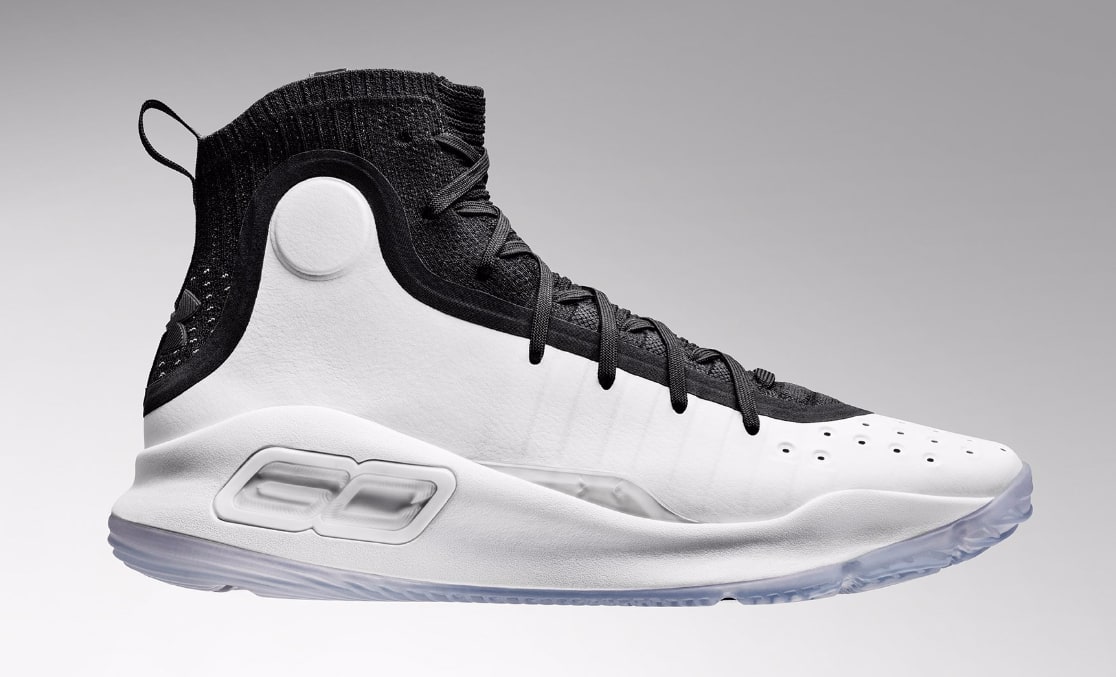 Under Armour Curry 4 Black/White 1298306-007 (Lateral)