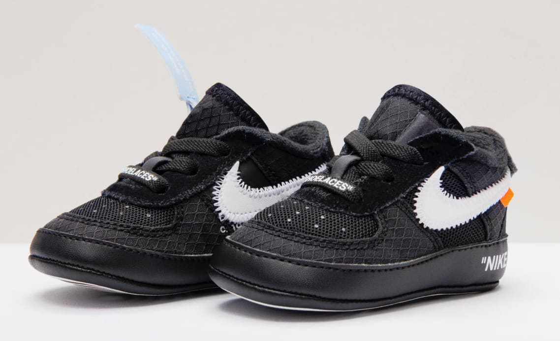 Virgil Abloh x Nike Air Force 1 &#x27;The 10&#x27; &#x27;Black/Cone/White&#x27; Toddler (Pair)
