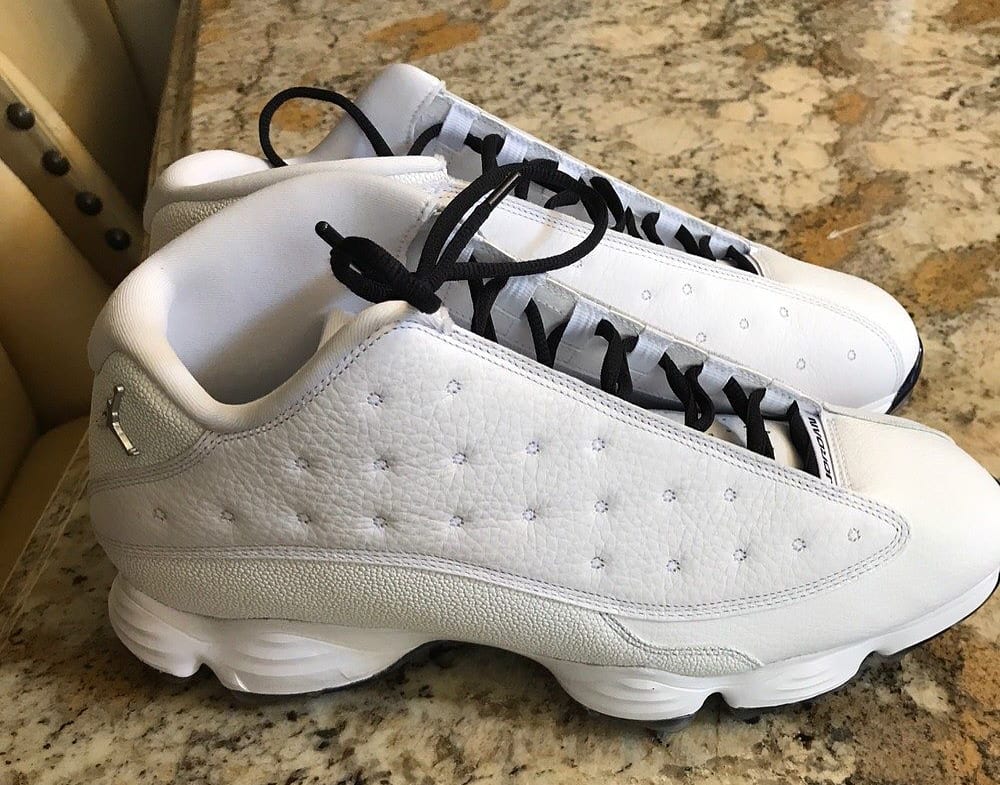 Air Jordan 13 Low Golf Shoes White/White Profile