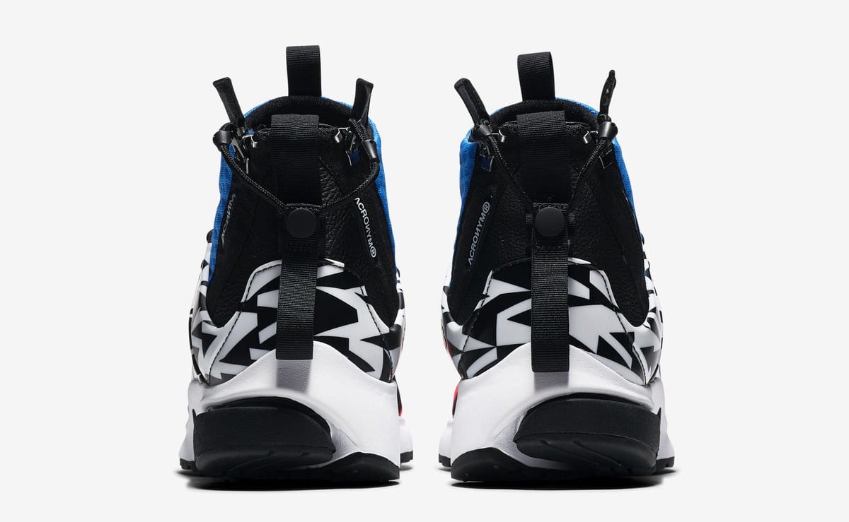 Acronym x Nike Air Presto Mid &#x27;Racer Pink/Photo Blue/Black/White&#x27; (Heel)