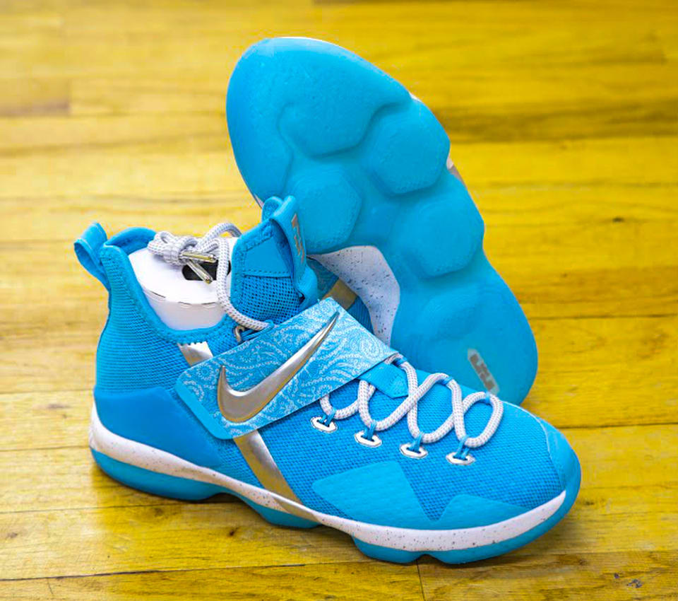 Nike LeBron 14 Blue White Release Date Profile AA3258-404