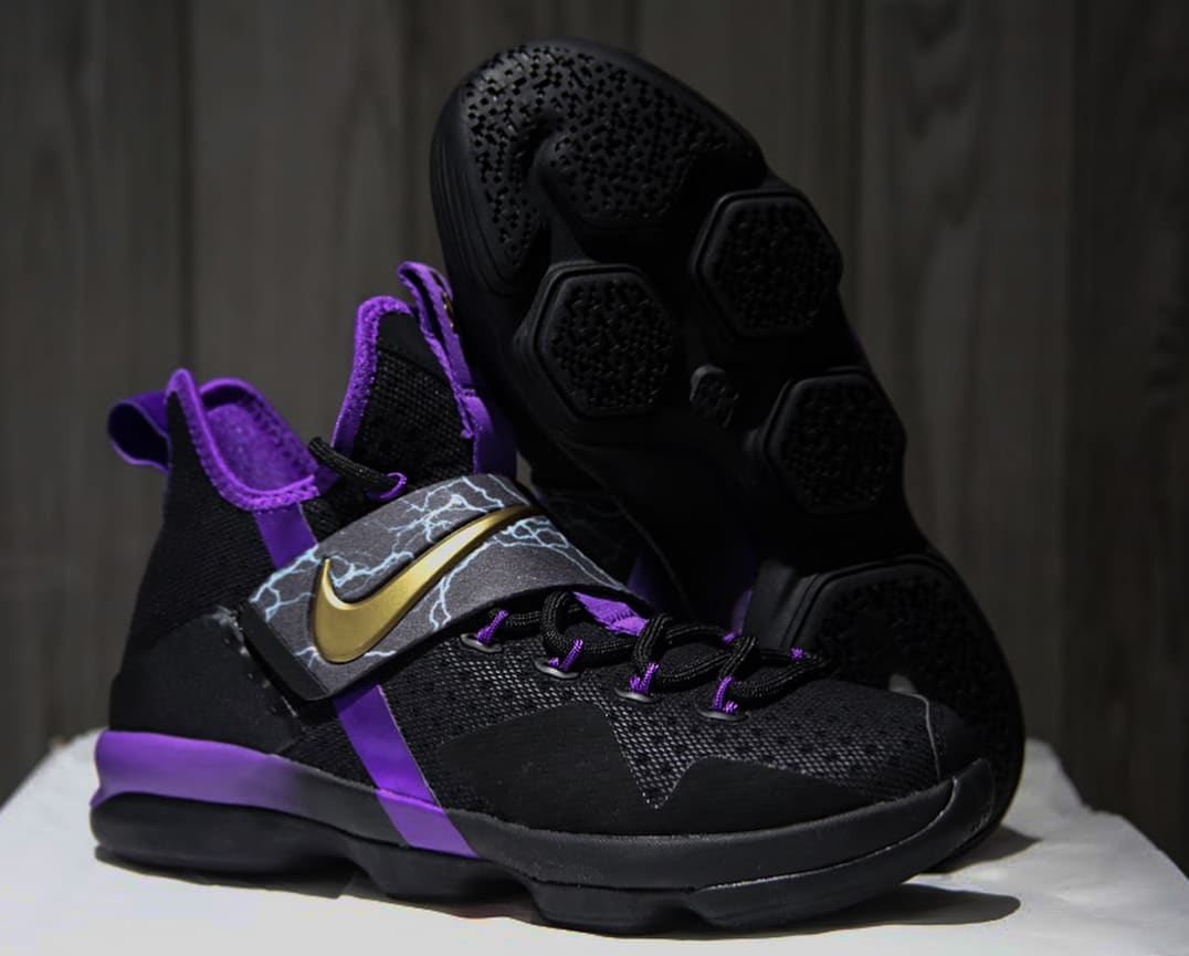 Nike LeBron 14 Black Purple Gold Release Date Profile AA3258-590