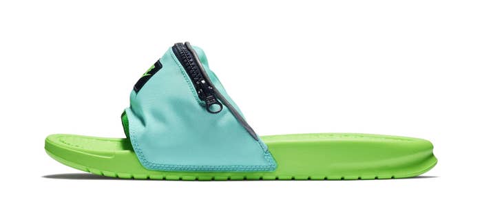 Nike Benassi JDI &#x27;Fanny Pack&#x27; Green (Lateral)
