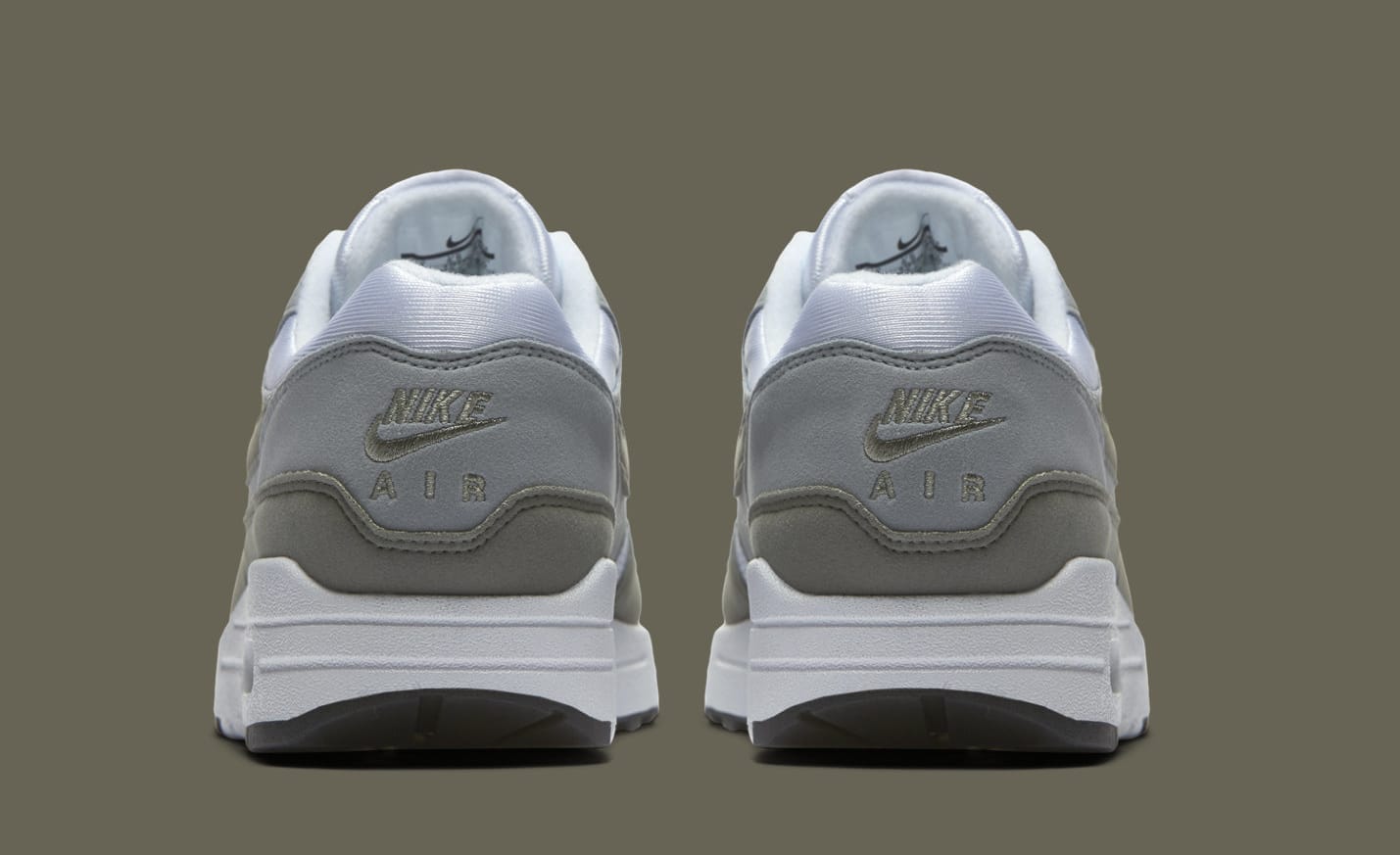 Nike Air Max 1 White/Light Pumice/Black/Dark Stucco 319986-105 (Heel)