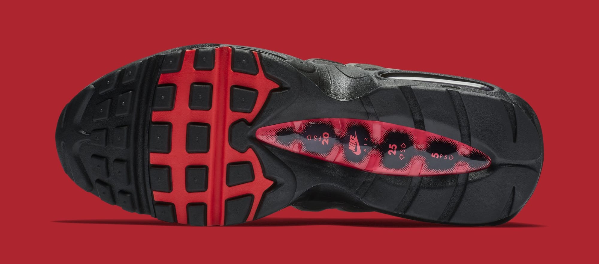 Nike Air Max 95 &#x27;White/Solar Red-Granite-Dust&#x27; AT2865-100 (Bottom)