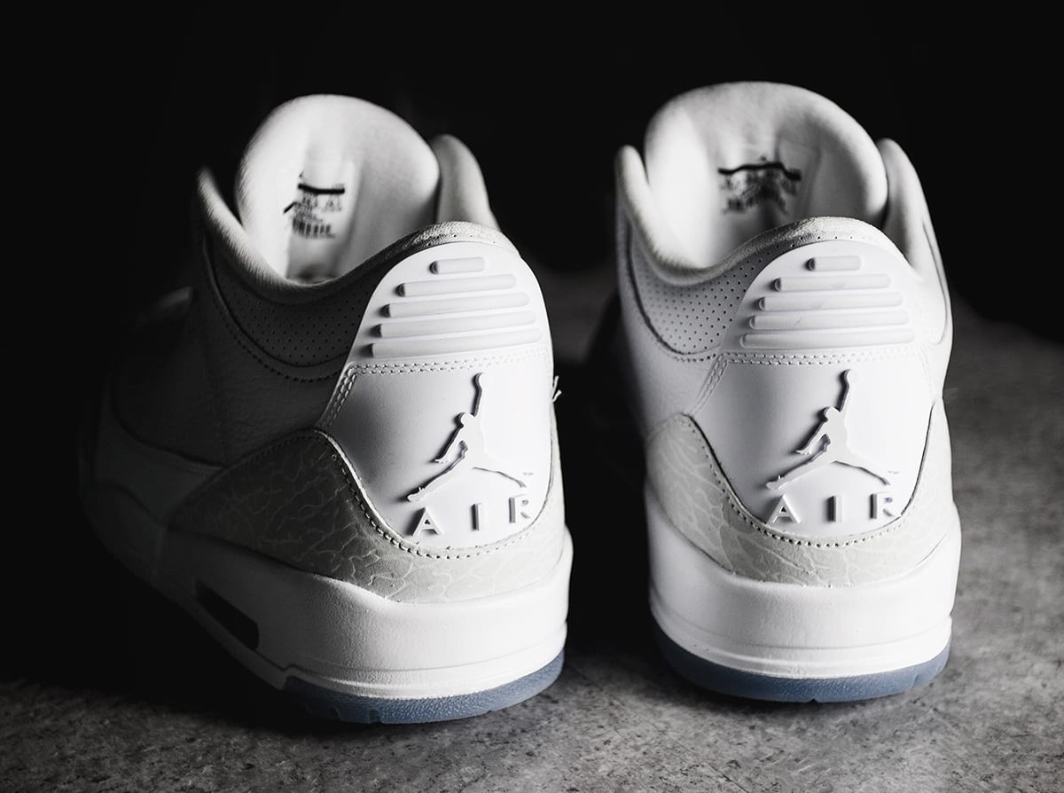 Air Jordan 3 &#x27;Pure White&#x27; 136064-111 (Heel)