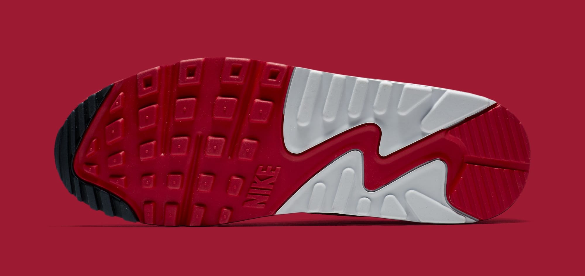 Nike Air Max 90/1 &#x27;White/Red&#x27; AJ7695-100 (Bottom)