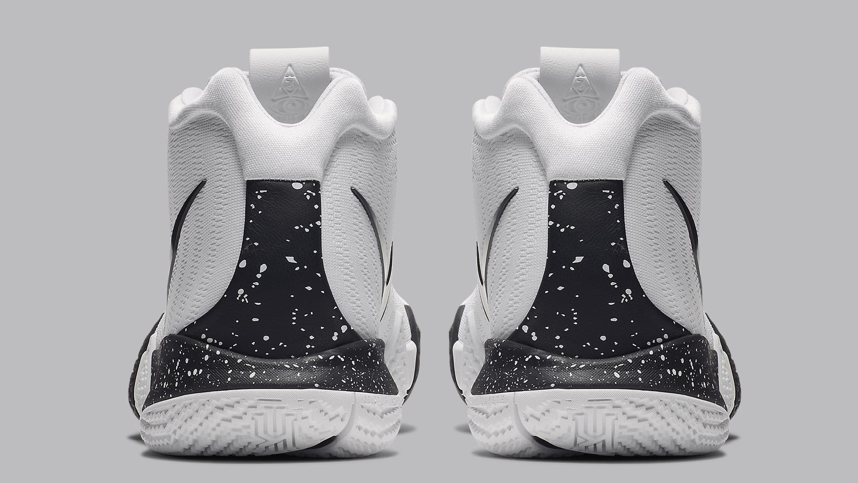 Nike Kyrie 4 White Black Release Date AV2296-100 Heel
