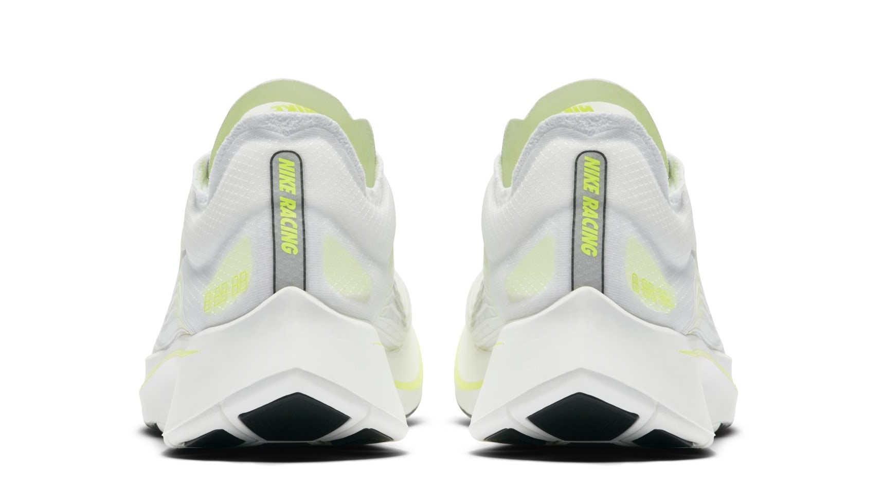 Nike Zoom Fly SP &#x27;White/Volt/Glow&#x27; AJ9282-107 (Heel)